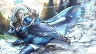 Wallpaper Dota Crystal Maiden Rylai Girl Snow Art