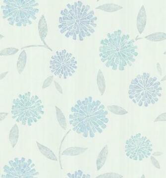 Aqua Modern Floral Wallpaper Contemporary By Brewster