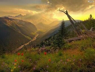 HD Awesome Sunset Mountain Wallpaper Collection For