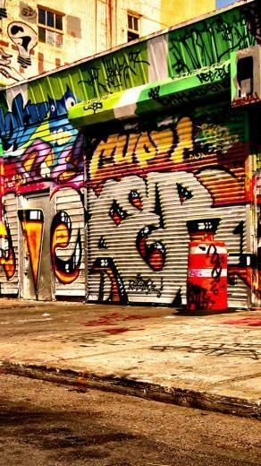 Graffiti Street iPhone Wallpaper
