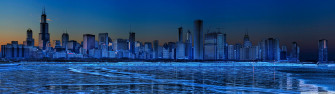 Chicago Skyline Dual Monitor Wallpaper