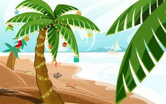 Tropical Christmas Wallpaper