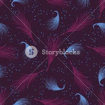 Purple Moonflower Leaves In Starry Space Pattern Seamless Vector