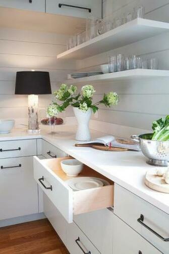 Kitchen With Shiplap Backsplash Cottage