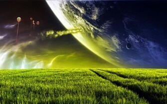 Alien Planet Sunset Nature Beautiful Wallpaper