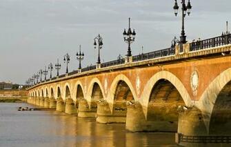 Wallpaper France Lights Bridge Bordeaux