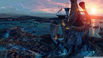 Fantasy World Art Wallpaper Wallpoper