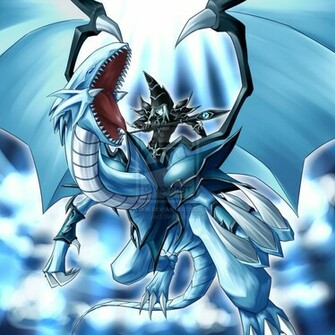 Blue Eyes White Dragon And Red Black Wallpaper