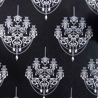 Self Adhesive Wallpaper Decorative Black Chandelier