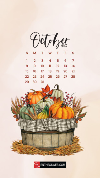 October Calendar Phone Wallpaper Entheosweb