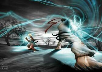 Ken And Ryu Fireballs Street Fighter Wallpaper