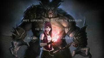 Morrigan And Darkspawn Ogre Skull Sharp