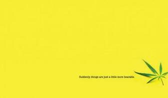 Yellow Wallpaper Popular Funny Cannabis Marijuana