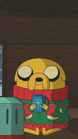 Xmas Wallpaper Adventure Time iPhone