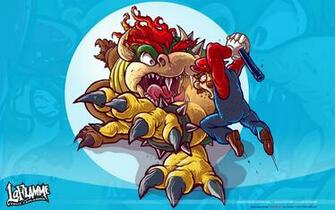 Mario Vs Bowser Wallpaper Illustrationfelix Laflamme