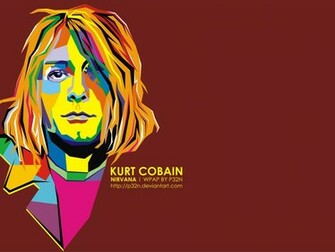 Kurt Cobain In Wpap Design Desktop HD Wallpaper