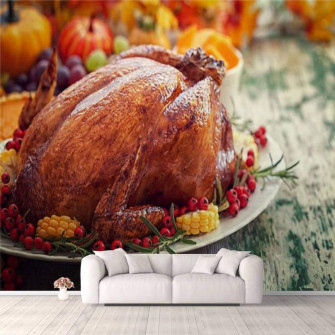 Amazon 3d Wallpaper Thanksgiving Turkey Dinner Ornamental