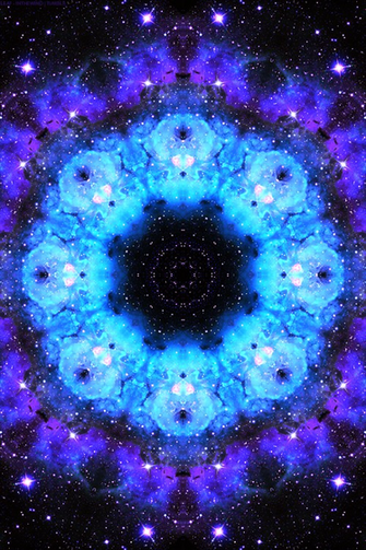 Trippy Space Galaxy Purple Stars