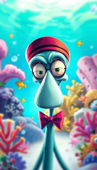 Handsome Squidward Wallpaper