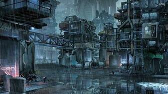 Cyberpunk Slums Of The Future Wallpaper Fantasy
