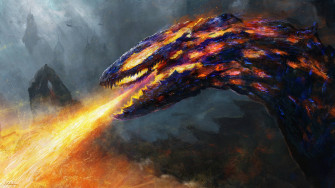 Lava Dragon Wallpaper