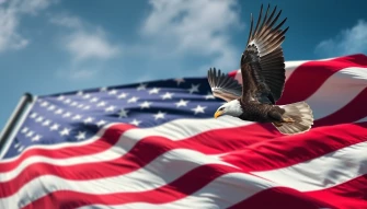 American Flag With Eagle Wallpaper