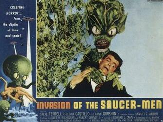 Invasion Of The Saucer Men Poster 1950s Aliens Science Fiction