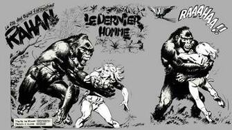 Rahan Fighting A Gorilla Wallpaper