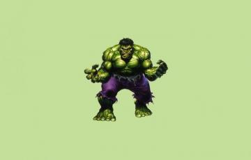 Wallpaper Monster Minimalism Green Hulk Comic Marvel