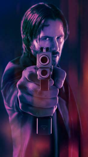 John Wick Chapter Phone Wallpaper In