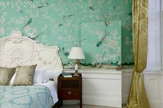 Mint Green Chinoiserie Wallpaper