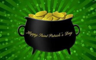 St Patrick S Day Pot Of Gold Computer Wallpaper Desktop