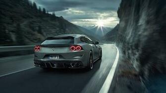 Wallpaper Ferrari Gtc4lusso Novitec Rosso Grey Motion Auto