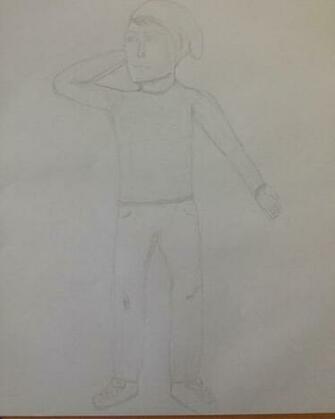 Did A Sketch Today Weecj Weecjart Person Pencil