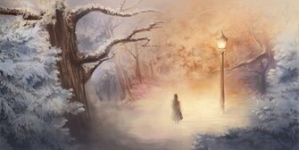 Art Girl Light Winter Narnia Wallpaper