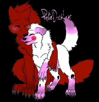 Mangle And Foxy By Pinkiedashlover