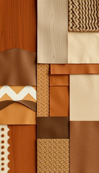 Collage Brown Wallpaper
