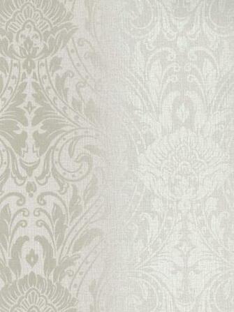 Light Grey Classic Damask Wallpaper Traditional