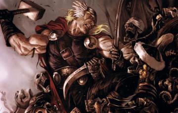 Wallpaper God Skeletons Thor Marvel Comics Avenger