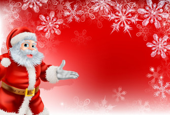 Santa Flying Wallpaper