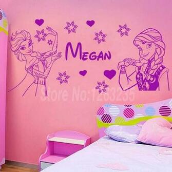 Shipping Personalized Custom Name Beautiful Girls Wall Decals