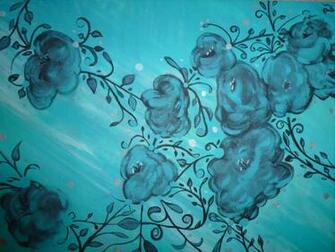 Flower Art Turquoise Flowers