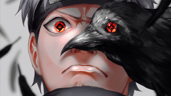 Shisui Uchiha Mangekyo Sharigan Crow 4k Wallpaper