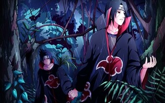 Uchiha Itachi Sasuke Akatsuki Anime Wallpaper HD G02 Forest Raining