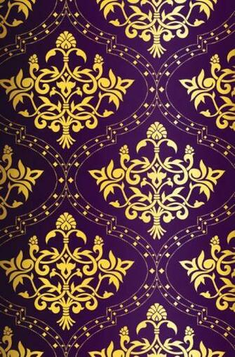 Purple And Gold Pattern More iPhone Wallpaper