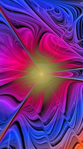 Wallpaper Lines Multi Colored Wavy Bright