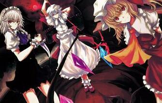 Wallpaper Night Dagger Red Eyes Three Remilia Scarlet Izayoi