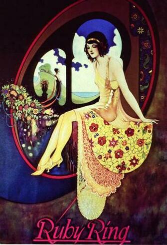 Ruby Ring Vintage European Posters Wallpaper Image