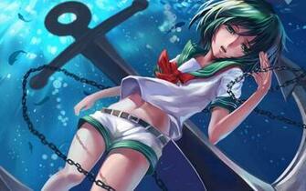 Mobile Wallpaper Sexy Anime Girls Sea
