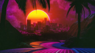 Outrun Path To City 4k HD Artist Wallpaper Image